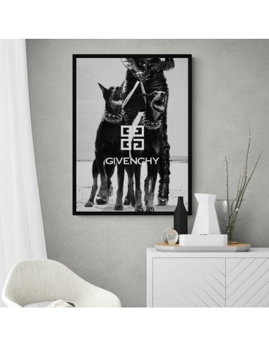 Toile - Givenchy Chiens Doberman Noir et Blanc Amélioration de cerveau avec