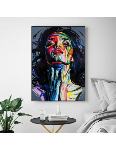 Toile - Femme Visage Street Pop Art votre restaurant rapide dans 