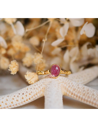 Bague en Tourmaline Rose sur monture doré de la marque