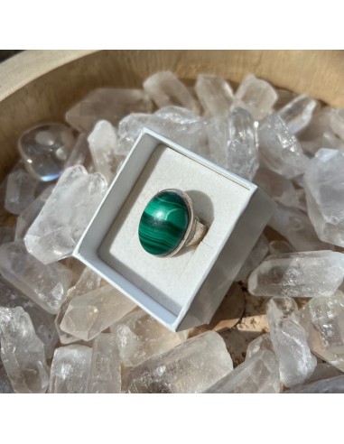 Bague Argent Malachite de technologie