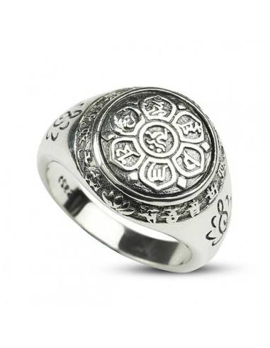 Bague Bouddha Mantra Compassion (Argent) sur le site 